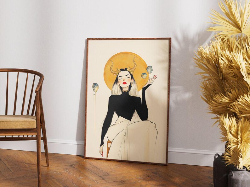 Cuadro Decorativo Conexión Espiritual, Zodiaco, Astral VII TAURO