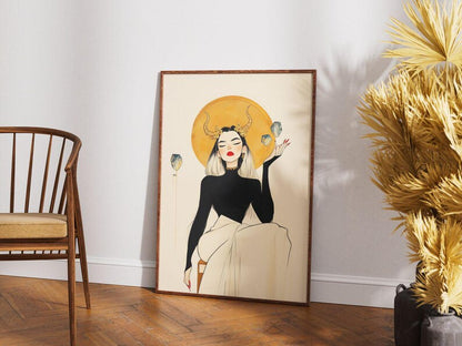 Cuadro Decorativo Conexión Espiritual, Zodiaco, Astral VII TAURO