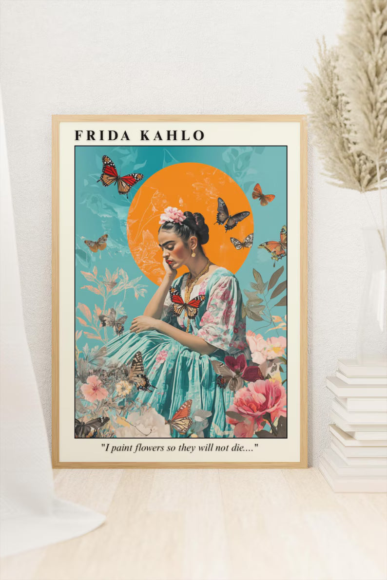Cuadro Decorativo Edición especial Frida Kahlo V PROMO 2X1 PROMO 2X1 Marco Natural