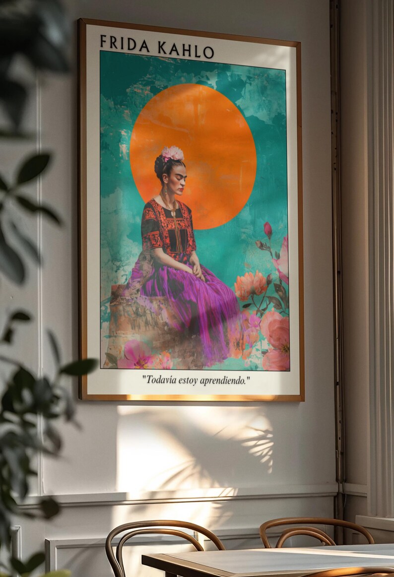 Cuadro Decorativo Edición especial Frida Kahlo III PROMO 2X1 PROMO 2X1 Marco Natural
