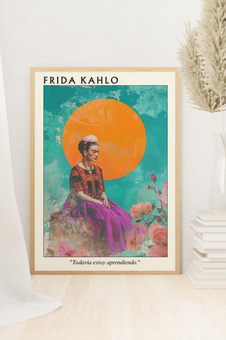 Cuadro Decorativo Edición especial Frida Kahlo III PROMO 2X1 PROMO 2X1 Marco Natural