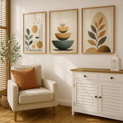 Set x3 Cuadros Decorativos Botánicos, Plantas, Botanic Vibes II