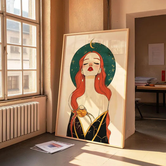 Cuadro Decorativo Conexión Espiritual, Zodiaco, Astral XII CANCER