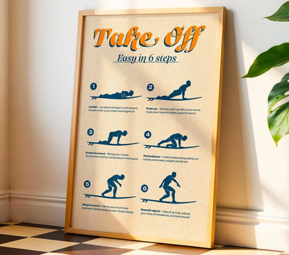 Cuadro Decorativo Surf, Playa, Tabla, Olas y Arena XII