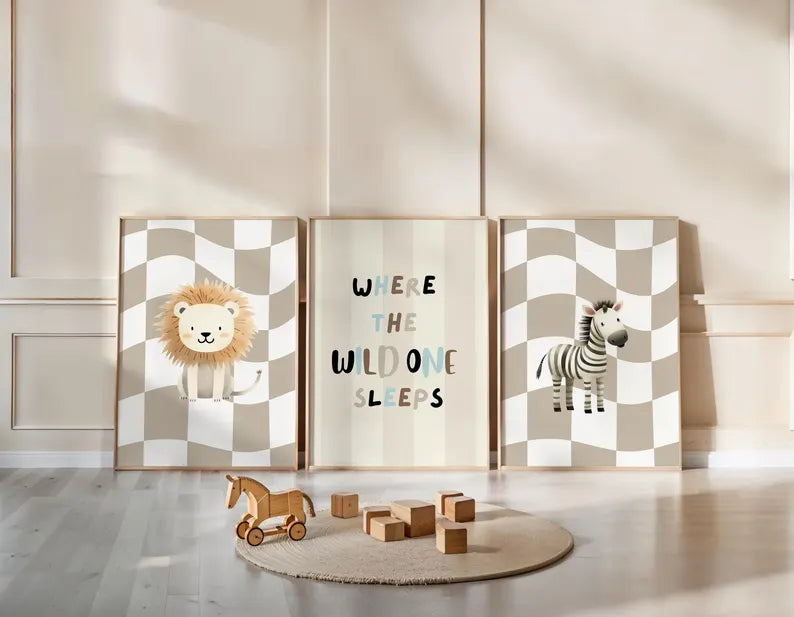 Set x3 Cuadros Infantiles, Wonderland XVI