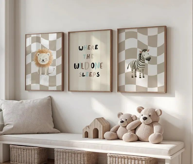 Set x3 Cuadros Infantiles, Wonderland XVI