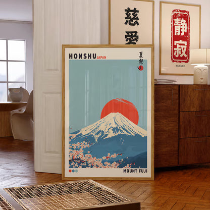 Cuadro Decorativo Japandi, Decoración Japonesa XIII Marco Natural