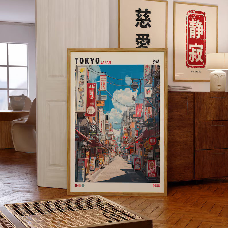 Cuadro Decorativo Japandi, Decoración Japonesa XV Tokyo