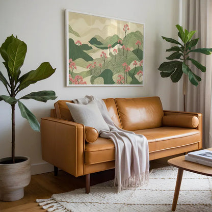 Cuadro Decorativo Japandi, Decoración Japonesa XIV Marco Natural