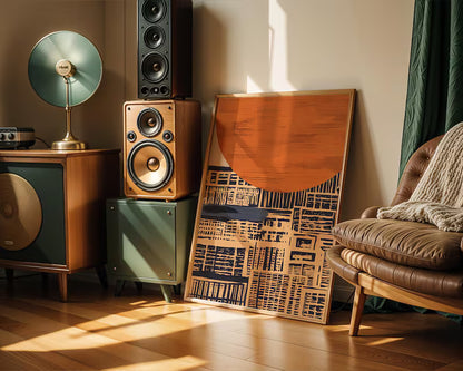 Cuadro Decorativo Japandi, Decoración Japonesa X Marco Natural