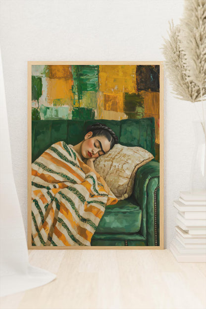Cuadro Decorativo Edición especial Frida Kahlo II PROMO 2X1 PROMO 2X1 Marco Natural