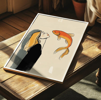 Cuadro Decorativo Conexión Espiritual, Zodiaco, Astral V PISCIS