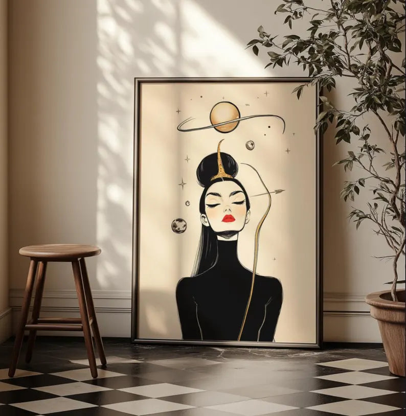 Cuadro Decorativo Conexión Espiritual, Zodiaco, Astral XI SAGITARIO