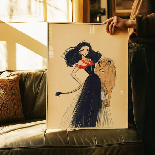 Cuadro Decorativo Conexión Espiritual, Zodiaco, Astral IV LEO