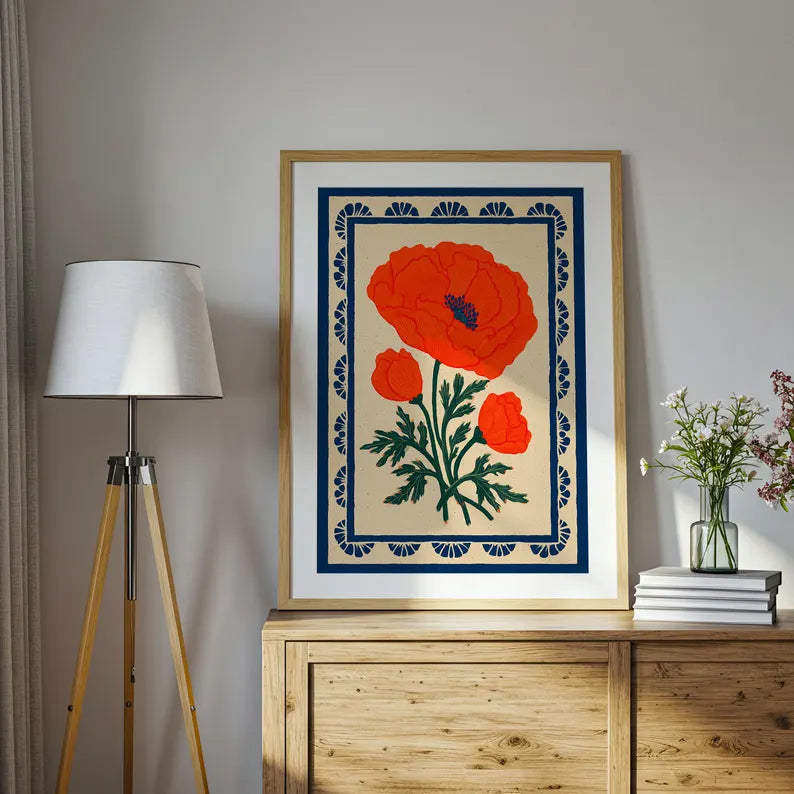 Cuadro Decorativo Abstractos, Ilustraciones Modernas XXXXVII Marco Natural