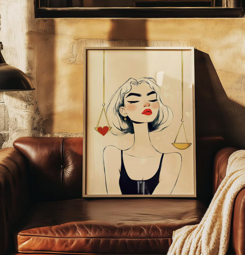 Cuadro Decorativo Conexión Espiritual, Zodiaco, Astral XIV LIBRA