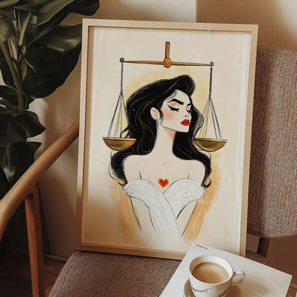 Cuadro Decorativo Conexión Espiritual, Zodiaco, Astral III LIBRA