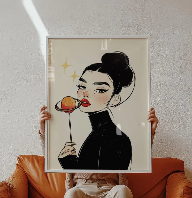 Cuadro Decorativo Conexión Espiritual, Zodiaco, Astral IX ACUARIO