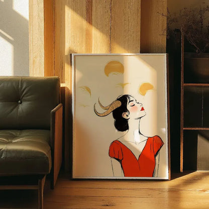 Cuadro Decorativo Conexión Espiritual, Zodiaco, Astral II CAPRICORNIO