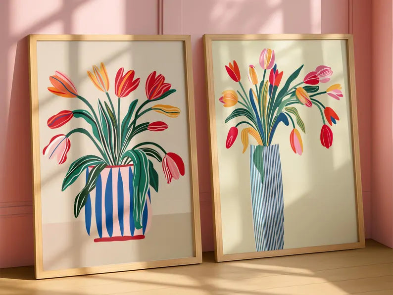 Set x2 Cuadros Botánicos, Plantas, Botanic Vibes XXX