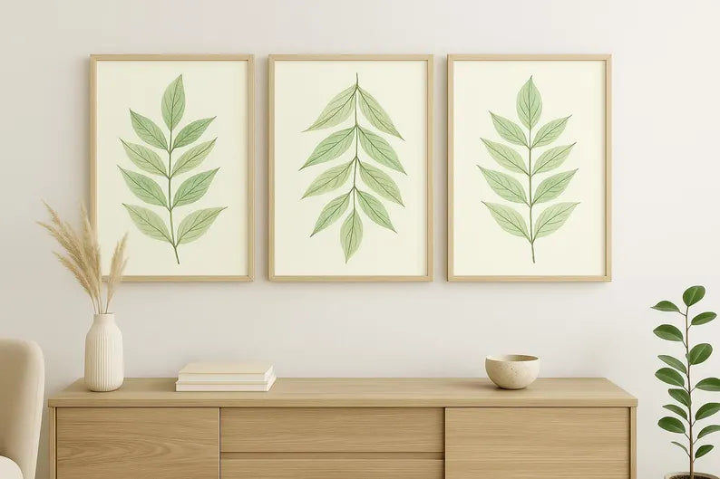 Set x3 Cuadros Decorativos Botánicos, Plantas, Botanic Vibes VIII