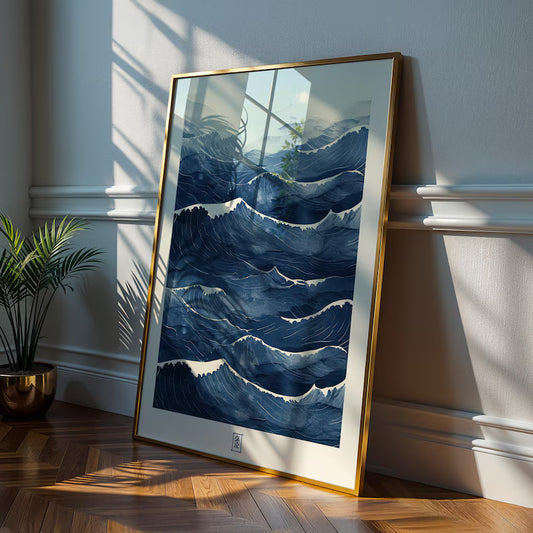 Cuadro Decorativo Azul como el mar AZUL IX