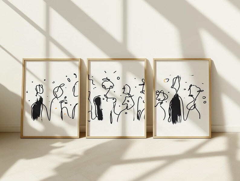 Set x3 Cuadros Abstract I