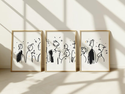 Set x3 Cuadros Abstract I