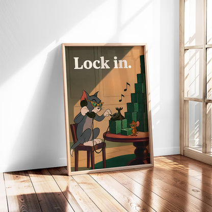 Cuadro Decorativo Modernos, Living, Tom y Jerry Lock IN