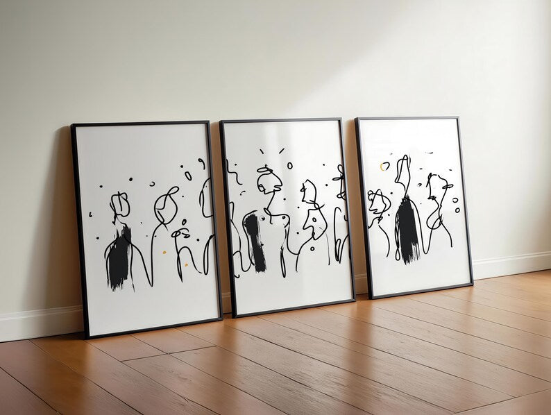 Set x3 Cuadros Abstract I