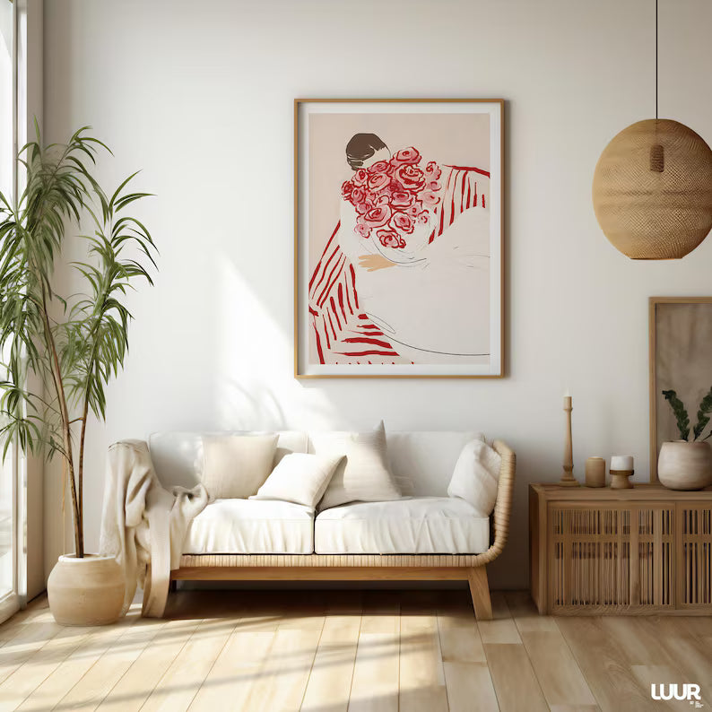 Cuadro Decorativo Abstractos, Modernos, Colección Atelier 36 Marco Natural