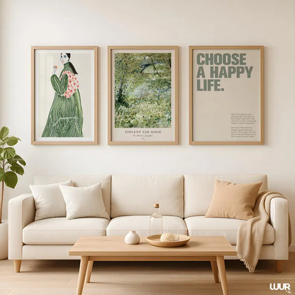 Set x3 Cuadros Abstract XVIII Marco Natural