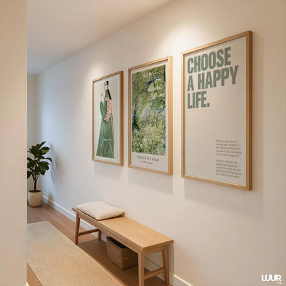 Set x3 Cuadros Abstract XVIII Marco Natural