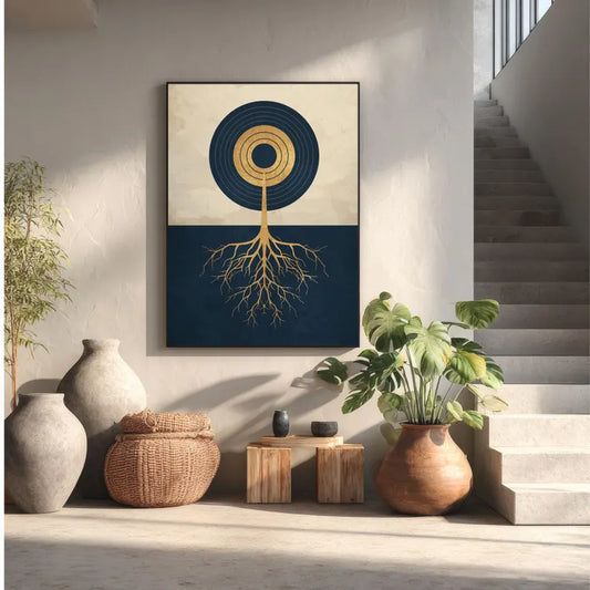 Cuadro Decorativo Espiritual, Ojo Turco VI Marco Natural