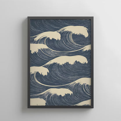 Cuadro Decorativo Japandi, Decoración Japonesa IV Marco Natural