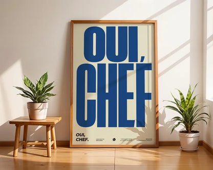 Cuadro Decorativo Typography, Oui Chef Marco Natural