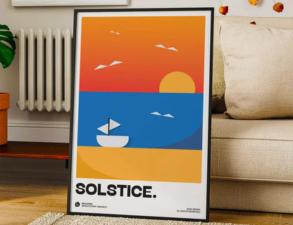 Cuadro Decorativo Typography, Solstice Marco Natural