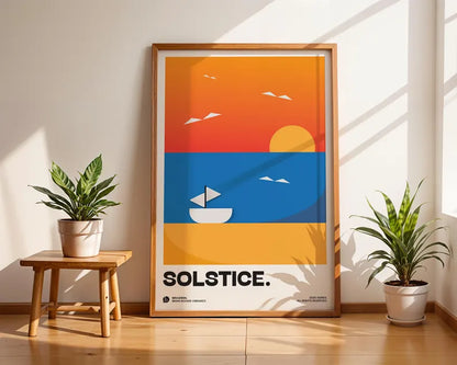 Cuadro Decorativo Typography, Solstice Marco Natural
