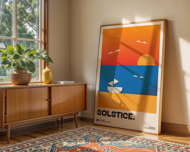 Cuadro Decorativo Typography, Solstice Marco Natural