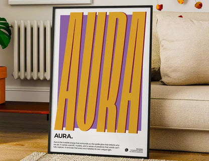 Cuadro Decorativo Typography, Aura Marco Natural