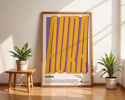 Cuadro Decorativo Typography, Aura Marco Natural