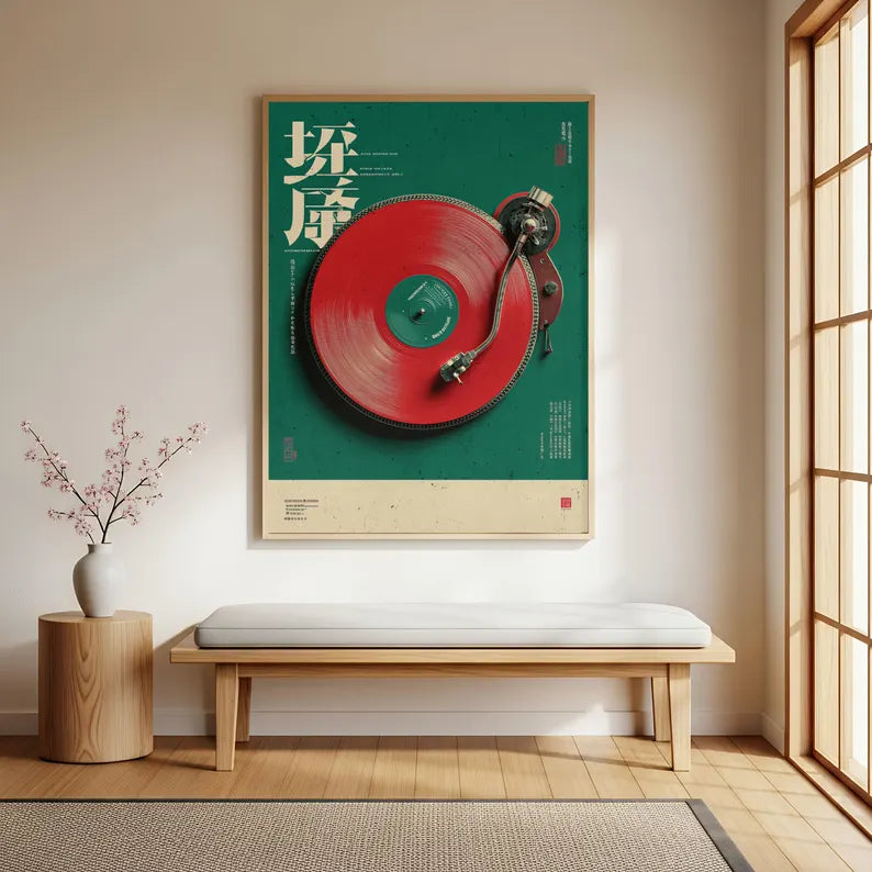 Cuadro Decorativo Japandi, Vinilo