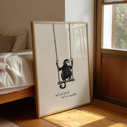 Cuadro Decorativo Modernos, Living, Frases Not My Circus, Not My Monkeys