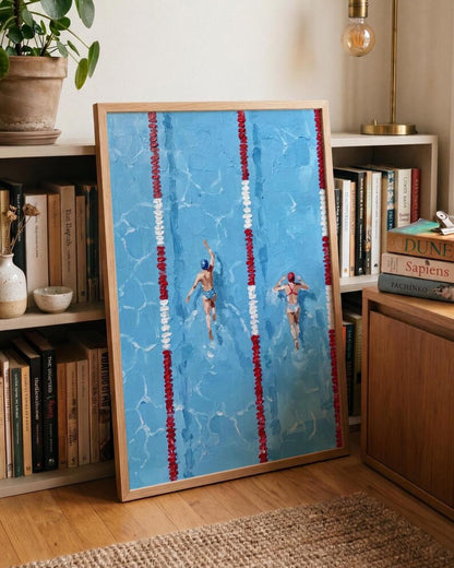 Cuadro Decorativo Moderno Pileta, Natación Piscina
