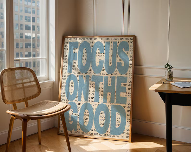 Cuadro Decorativo Modernos, Living, Frases Focus On The Good