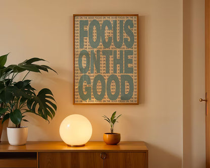 Cuadro Decorativo Modernos, Living, Frases Focus On The Good