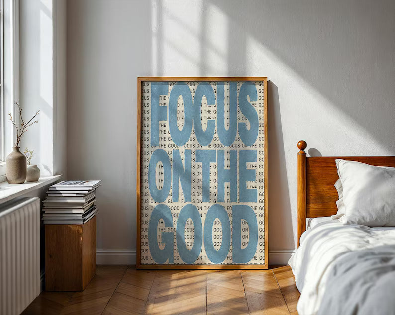 Cuadro Decorativo Modernos, Living, Frases Focus On The Good