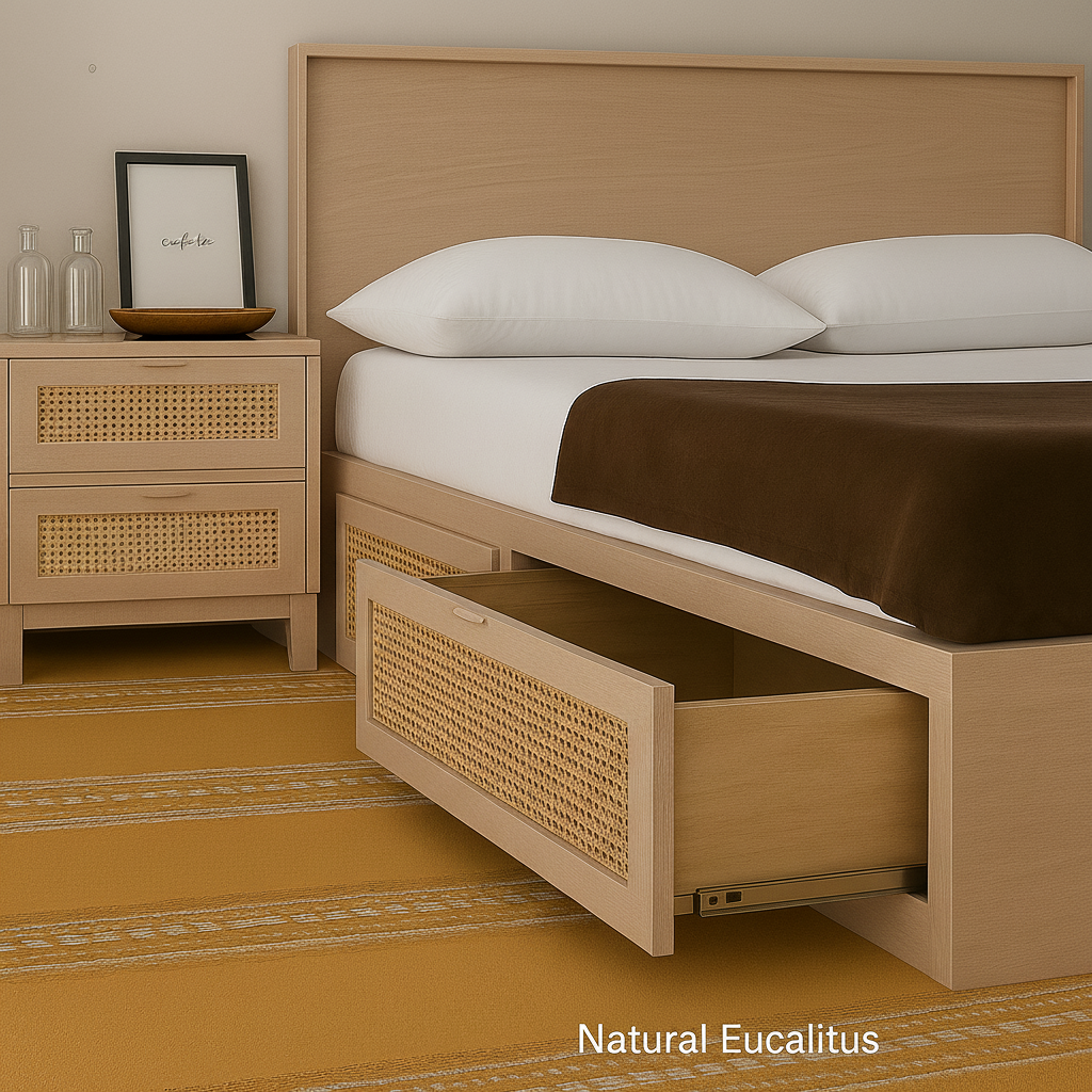 Cama Canagge con Ratán