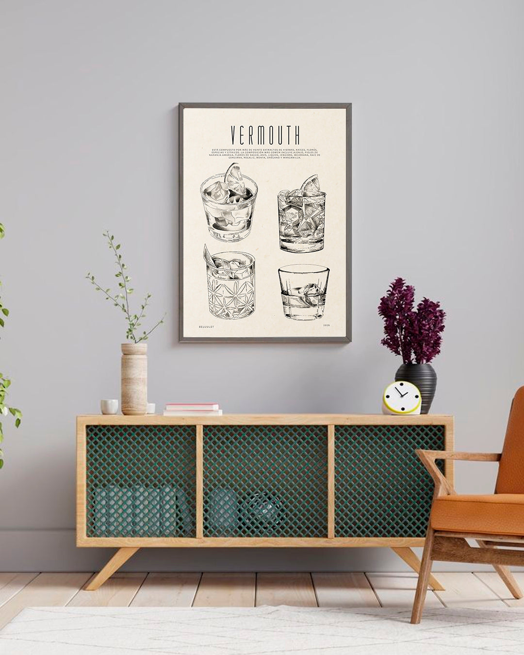 Cuadro Decorativo Vermouth by Beluulet - Marco Natural