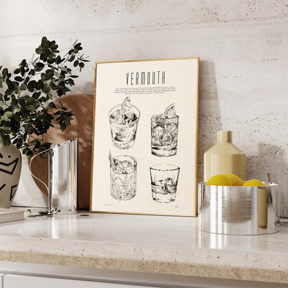 Cuadro Decorativo Vermouth by Beluulet - Marco Natural